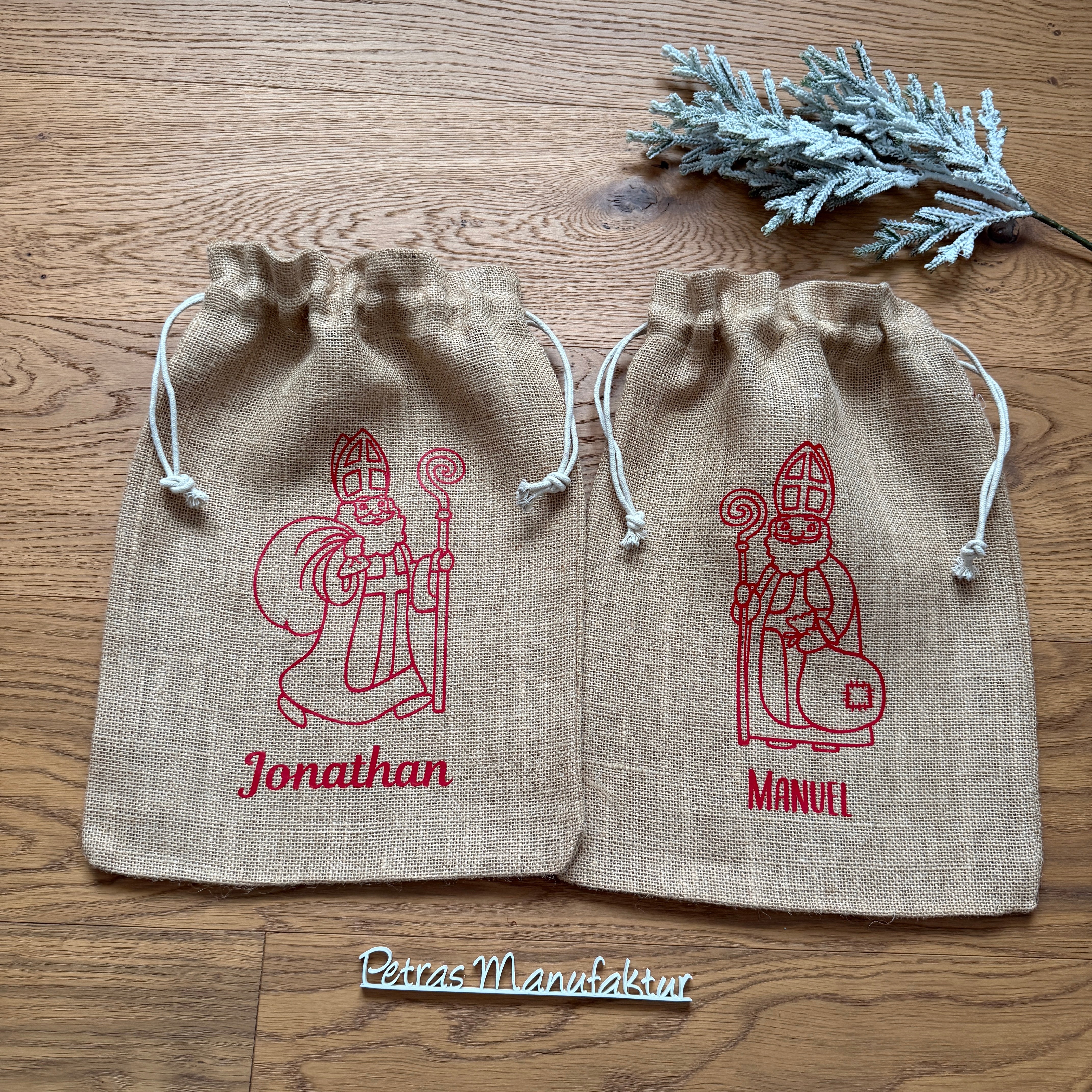 Nikolaussackerl Jute natur