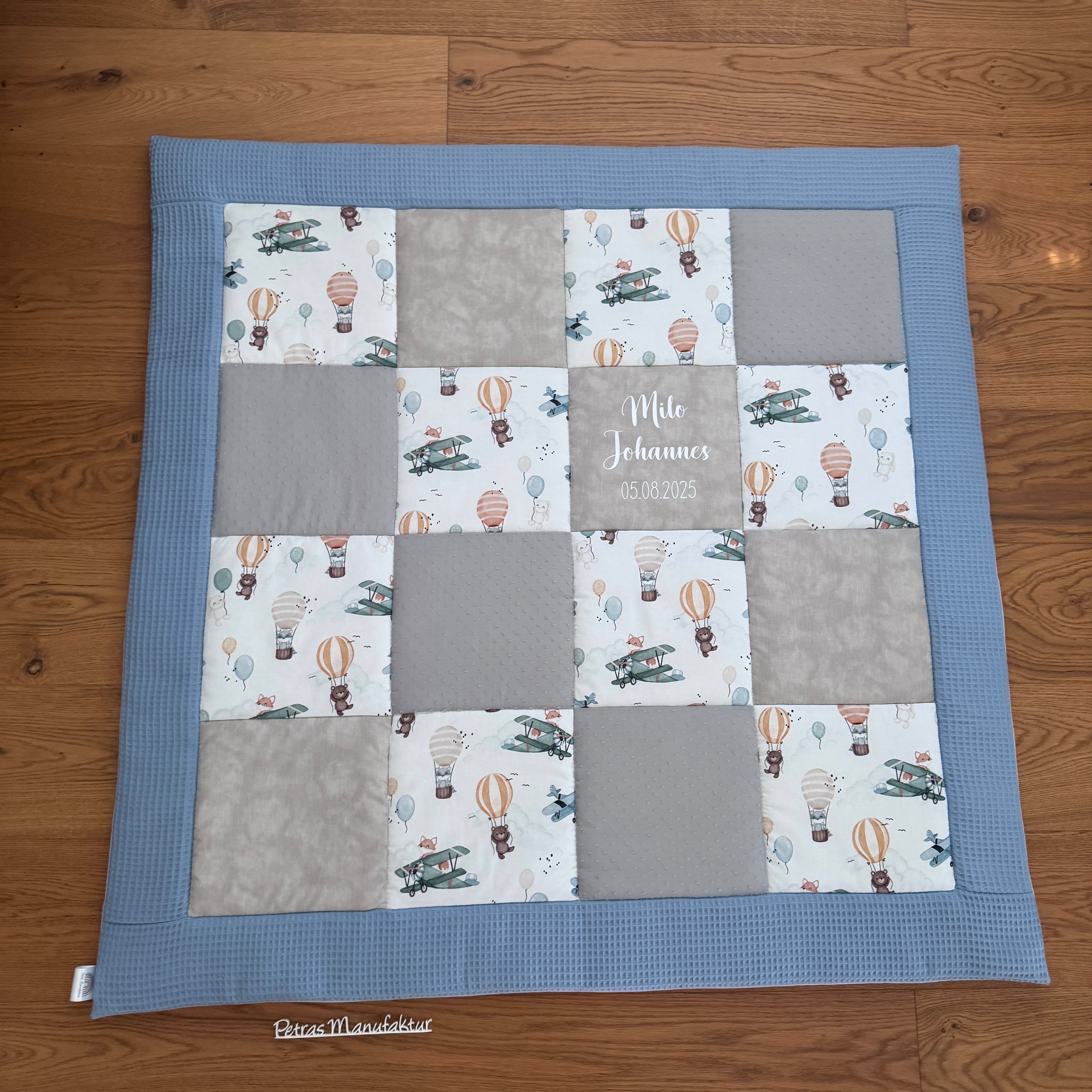 Krabbeldecke "fliegende Kuscheltiere“ Modell 2
