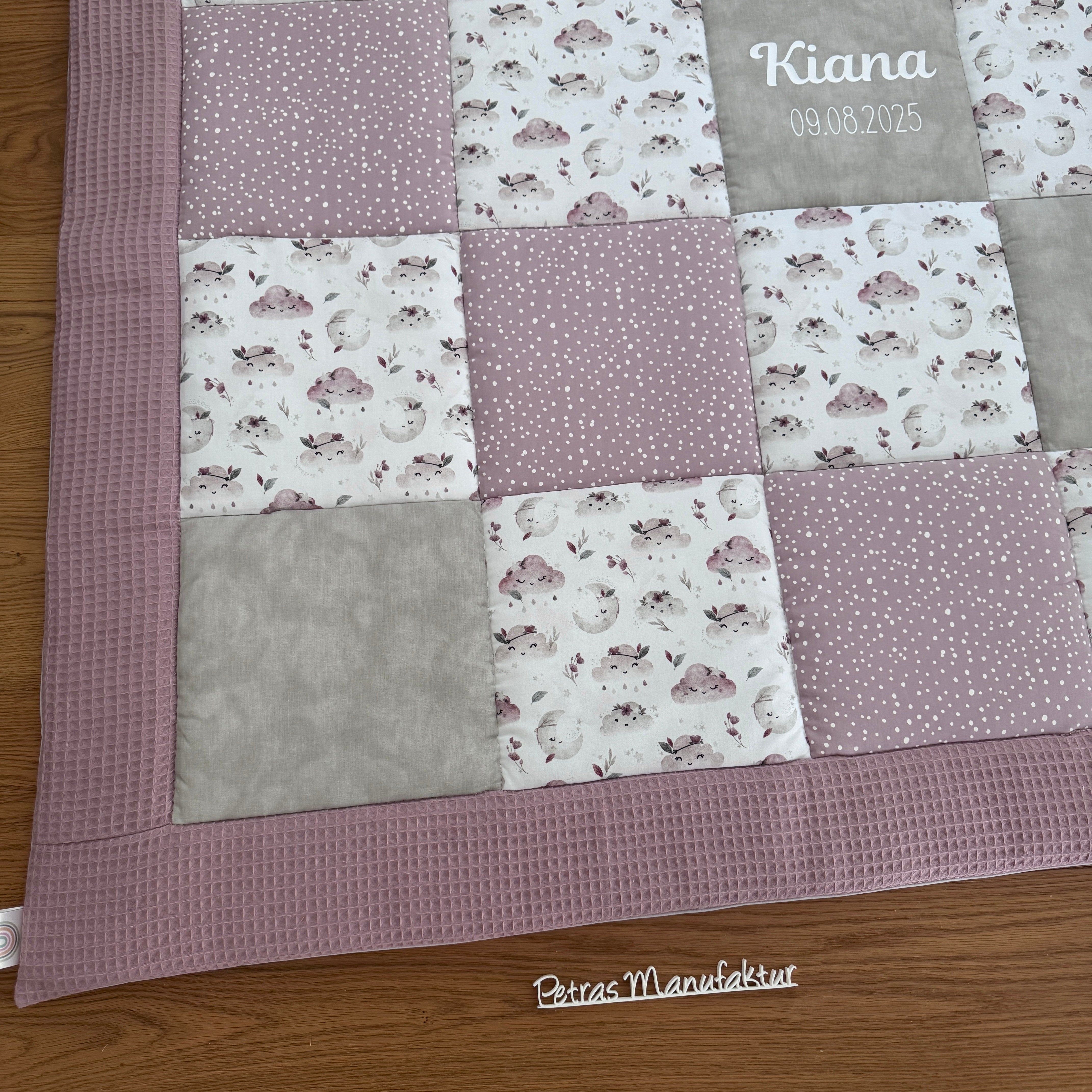 Krabbeldecke "Wolken rosa“
