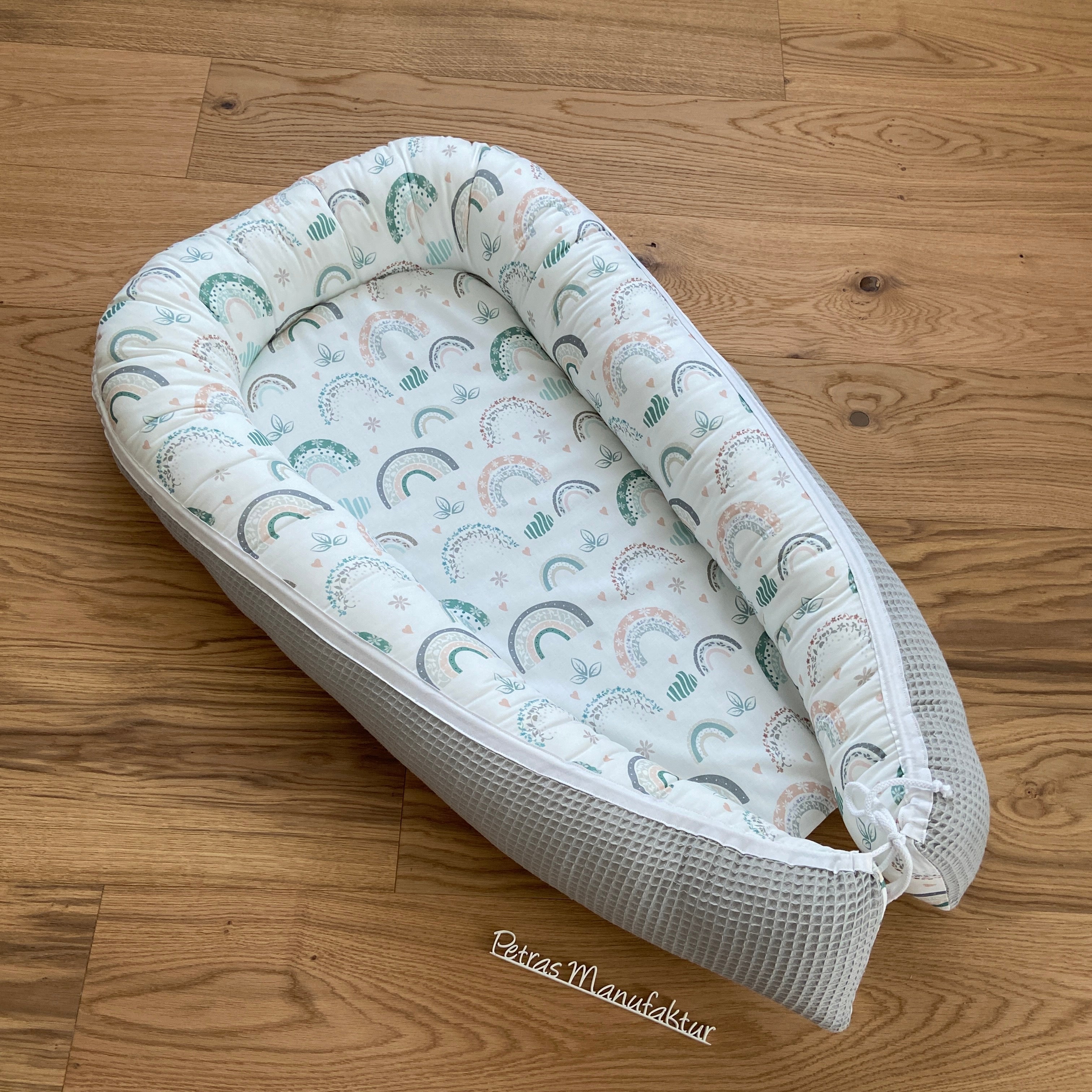 Babynestchen "Regenbogen pastell"